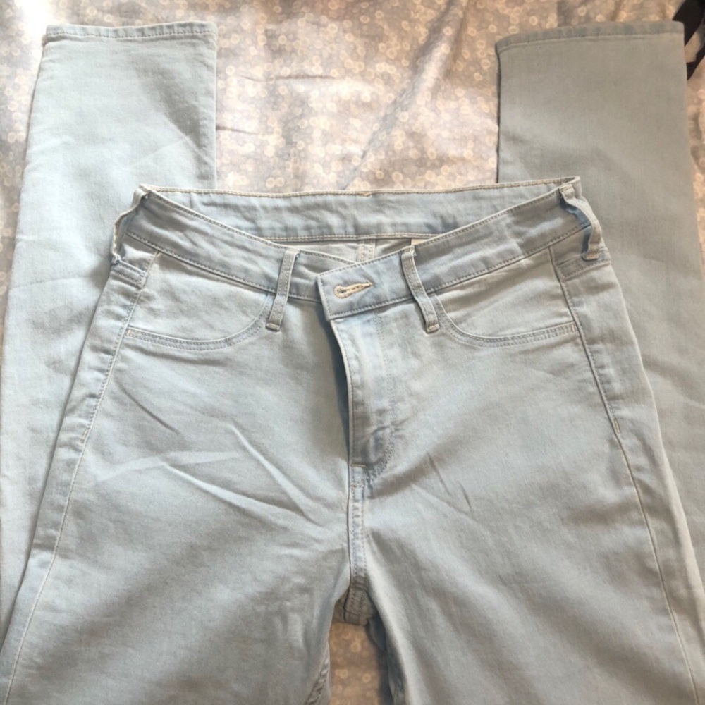 light wash straight jeans